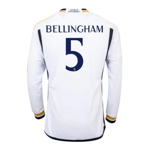 Maillot de foot Real Madrid Jude Bellingham #5 Domicile 2023-24 Manche Longue